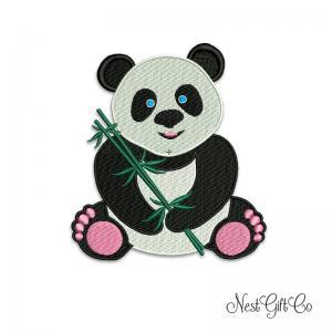 Panda Bear Embroidery Applique - Download Machine..