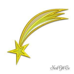 Design Embroidery For Machine - Gold Star Comet..