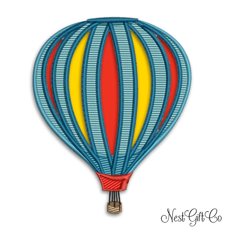 Baloon Applique Digital File, Machine Embroidery Design File For Baloon