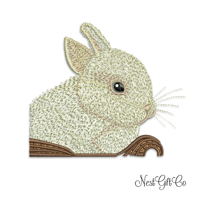 Embroidery Baby Rabit Applique Digital File, Machine Embroidery File