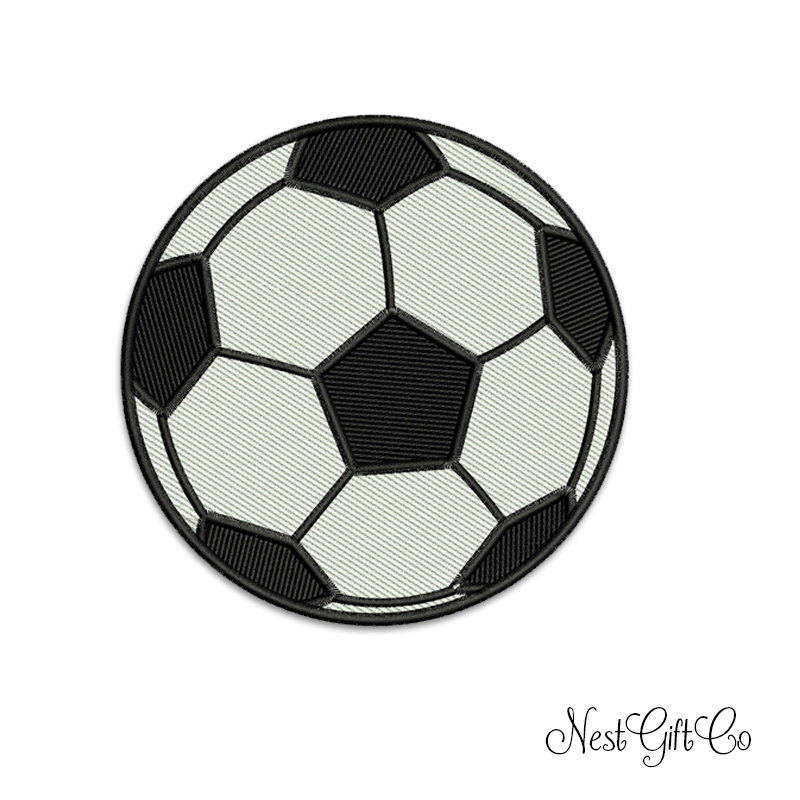 Buy And Download Machine Applique Digital File, Soccer Ball Embroidery Design